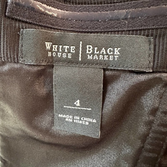 White House Black Market Black Strapless Dress, Size 4 - Picture 8 of 14